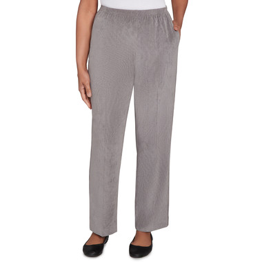 Petite Women's French Terry Knit Casual Medium Length Pant