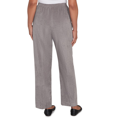 Petite Women's Classic Corduroy Elastic All Around Medium Length Pant