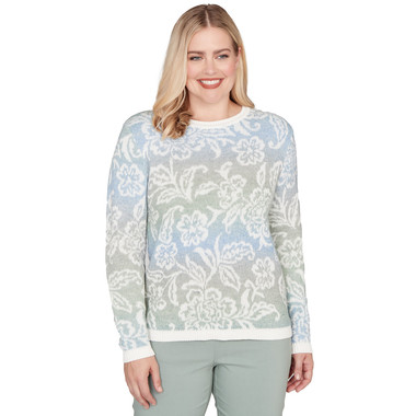 SAGE MULTI Women's Soft Paisley Ombre Sweater