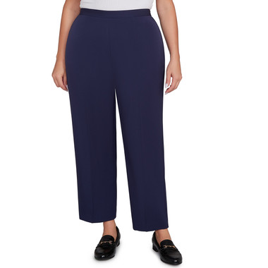 Plus Women's Side Seam Pocket Average Length Twill Pant