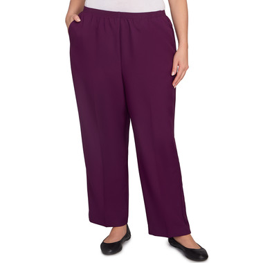 AMTHYST Plus Women's Classic Full Elastic Medium Length Pant
