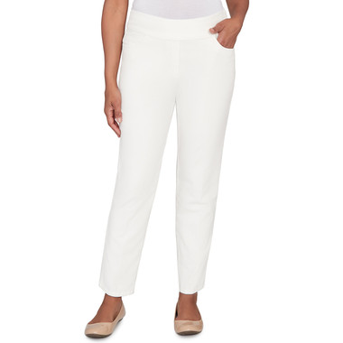 VANILLA Petite Women's Allure Fit Flat Front Corduroy Average Length Pant