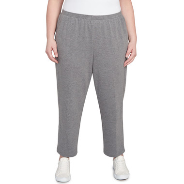 Plus Women's Classic French Terry Average Length Pant