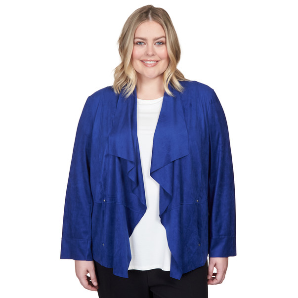 Plus Women's Suede Cascade Jacket