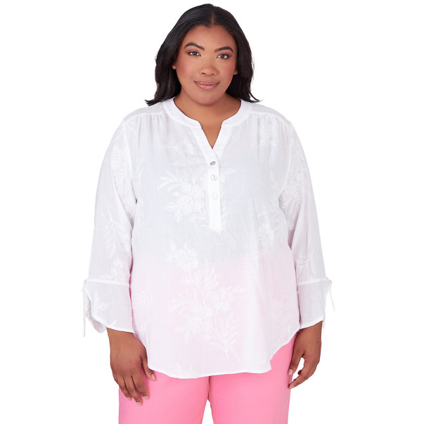womens plus size white blouse