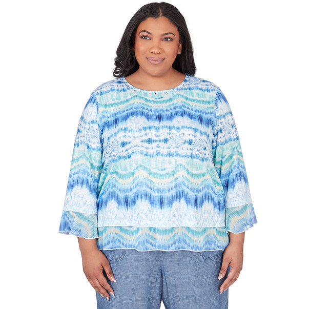 Plus Women's Tie Dye Top