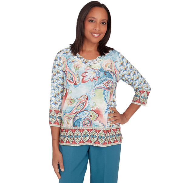 Women's Medallion Paisley Top