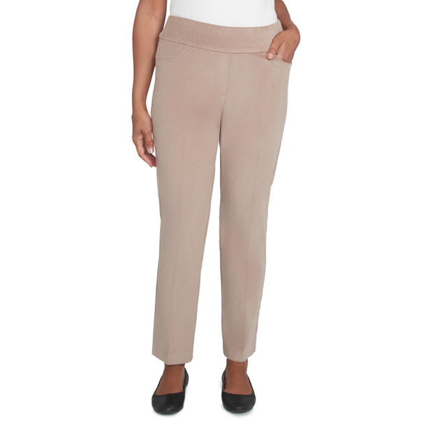 Women's Modern Corduroy Faux Fly Front Average Length Pant
