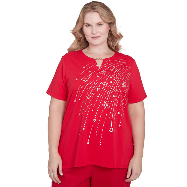 Plus Women's Dazzling Shooting Stars Tee
