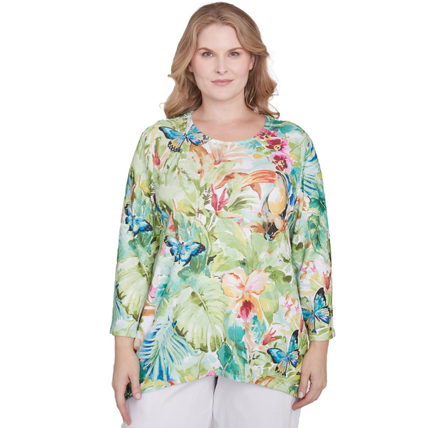 Plus Women's Tropical Toucan Top