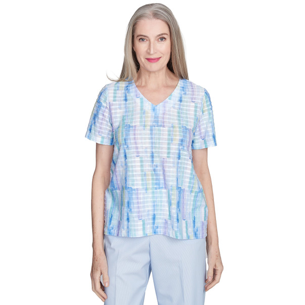 Women's Textured Brushstroke Short Sleeve Tee