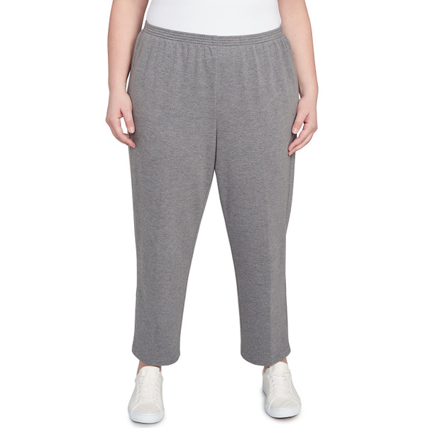 Plus Women's Classic French Terry Average Length Pant