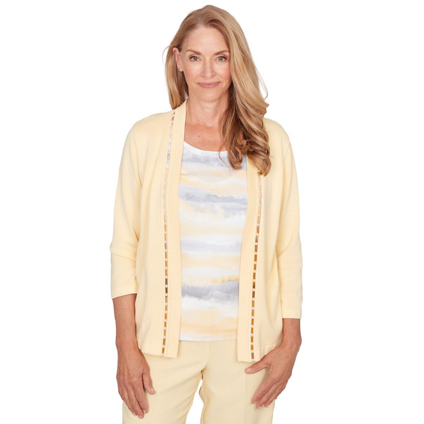 Women's Pearl Stripe Two In One Sweater