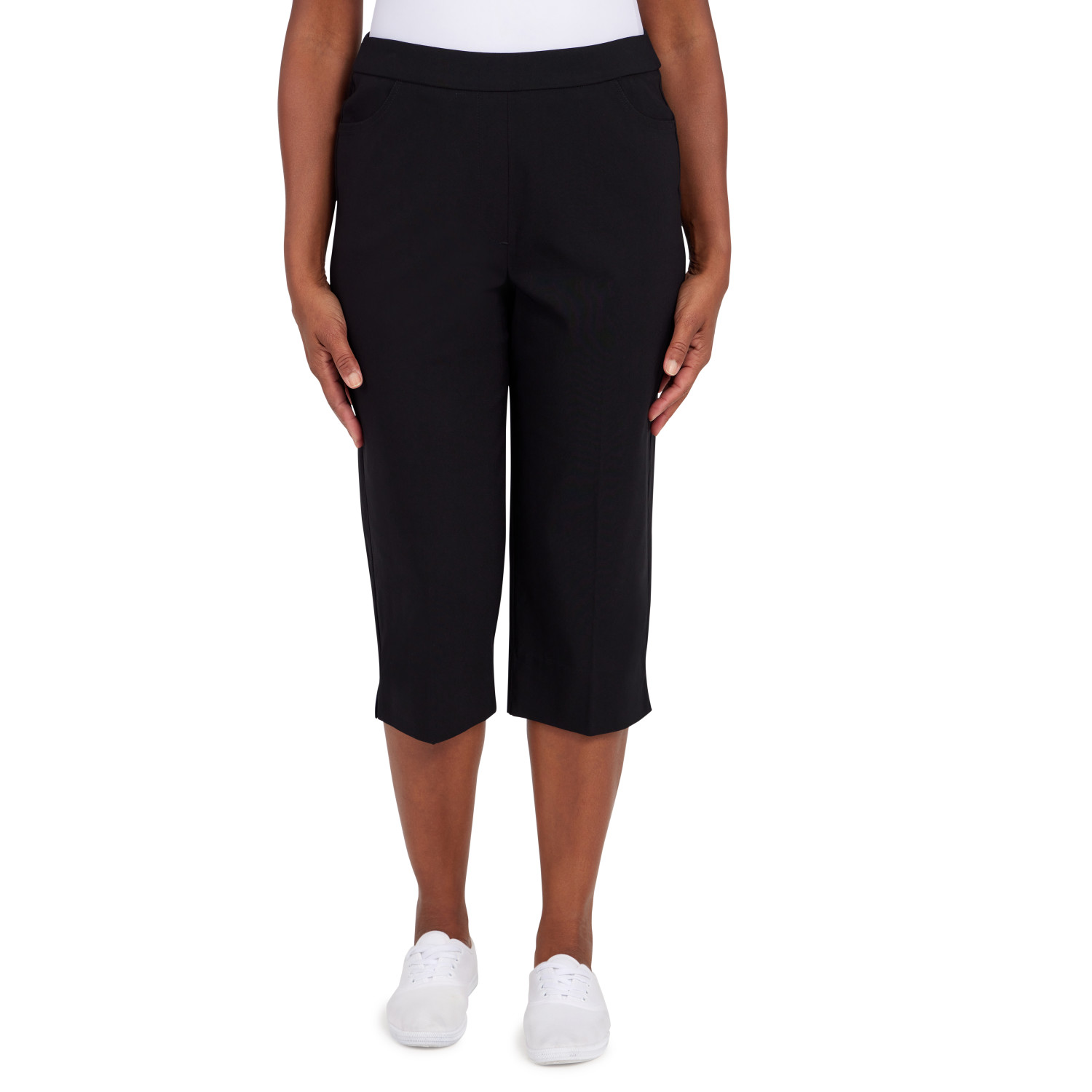 Women's Flat Front Split Hem Allure Clamdigger Pant