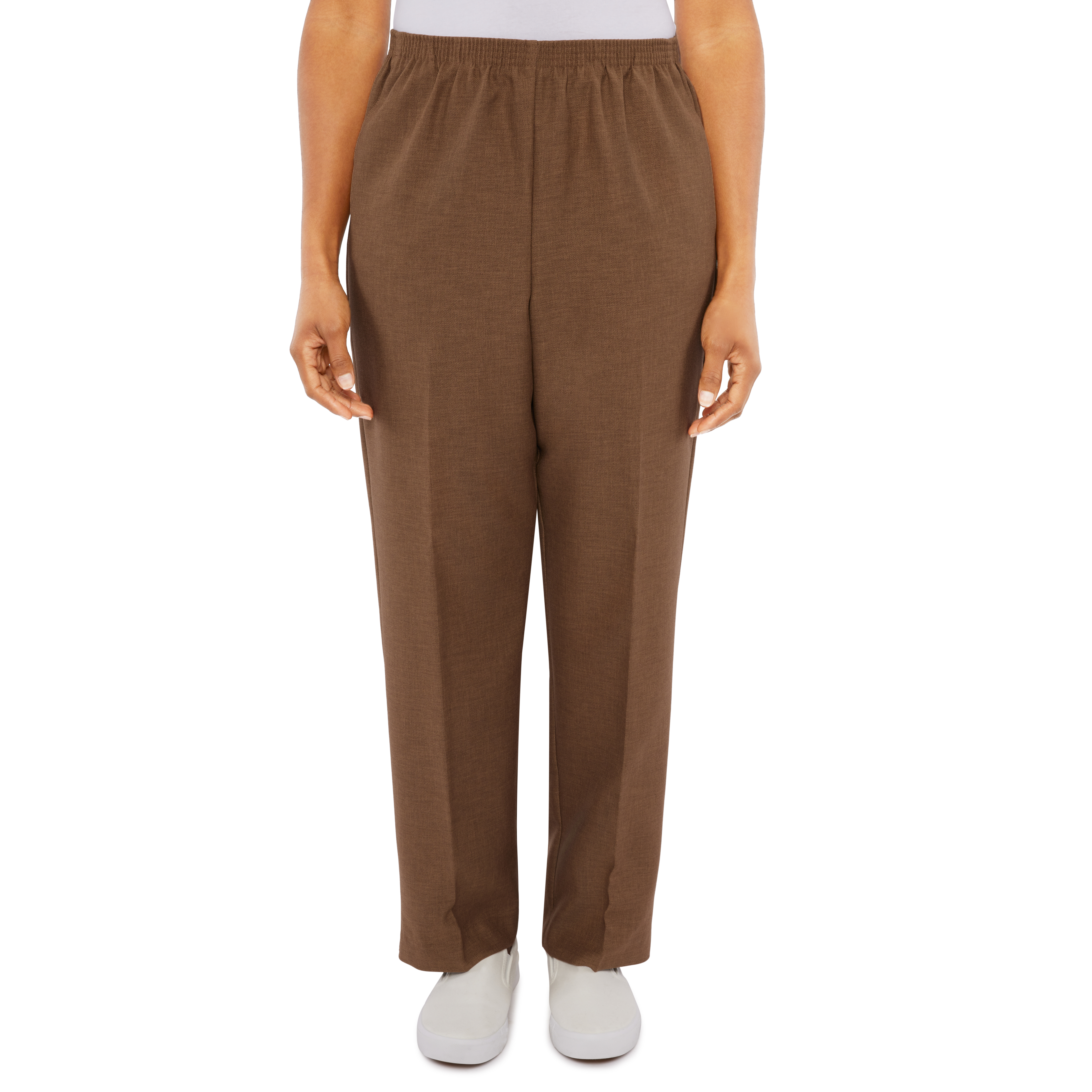 Women's Classic Signature Fit Textured Medium Length Trousers