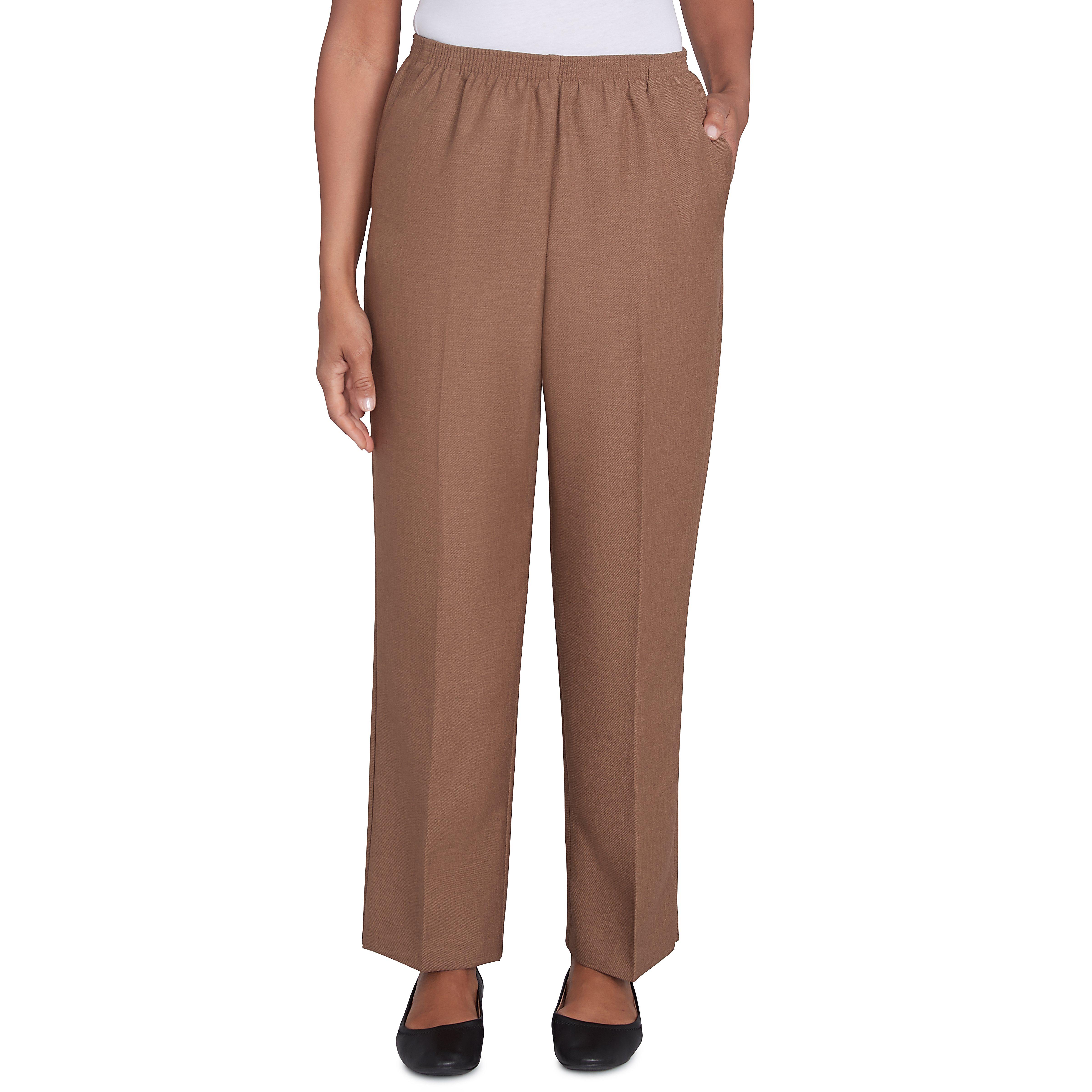 Women's Classic Fit Textured Short Length Trousers