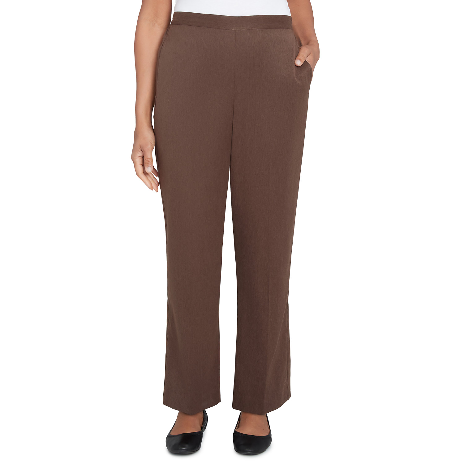 Women's Soft Microfiber Side Seam Pocket Medium Length Pant