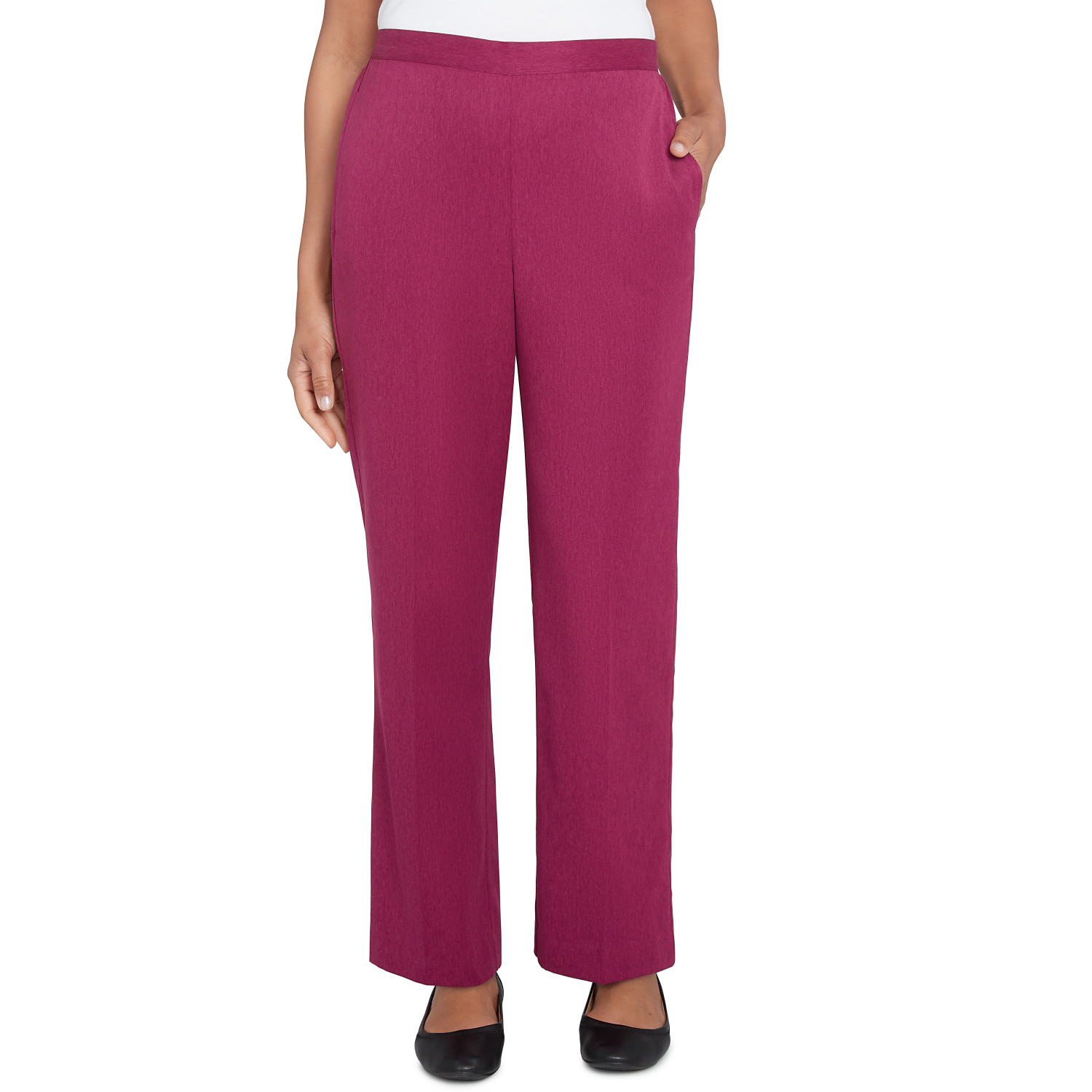 Women's Soft Microfiber Side Seam Pocket Medium Length Pant