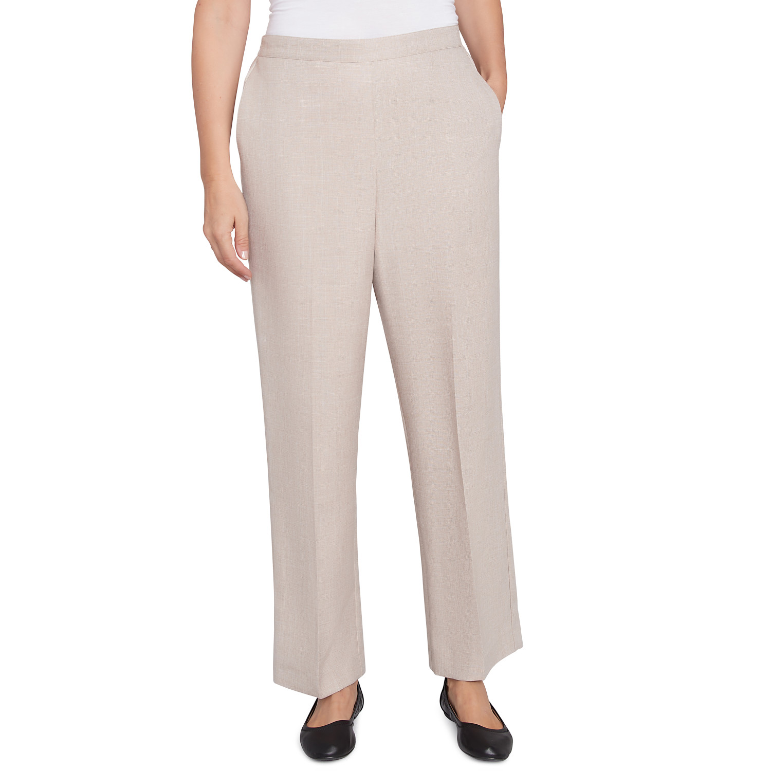 Petite Women's Relaxed Linen Medium Length Pant