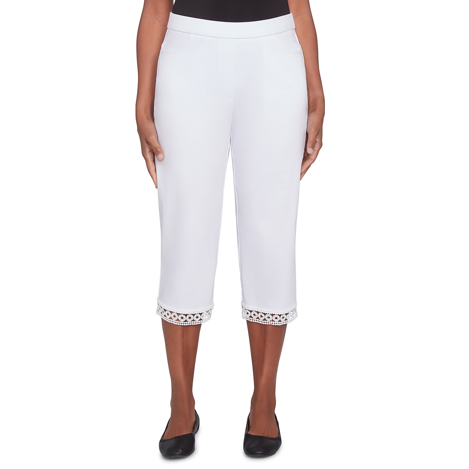 Petite Women's Comfort Allure Embellished Capri Pant
