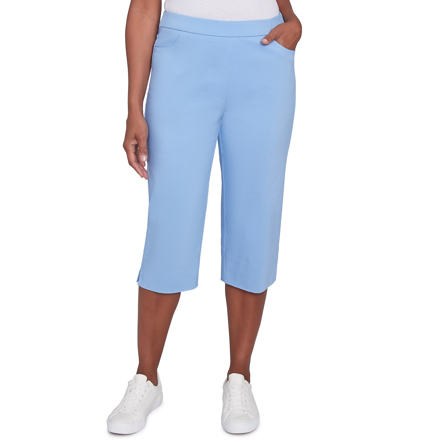 Petite Women's Flat Front Allure Classic Clamdigger Pant