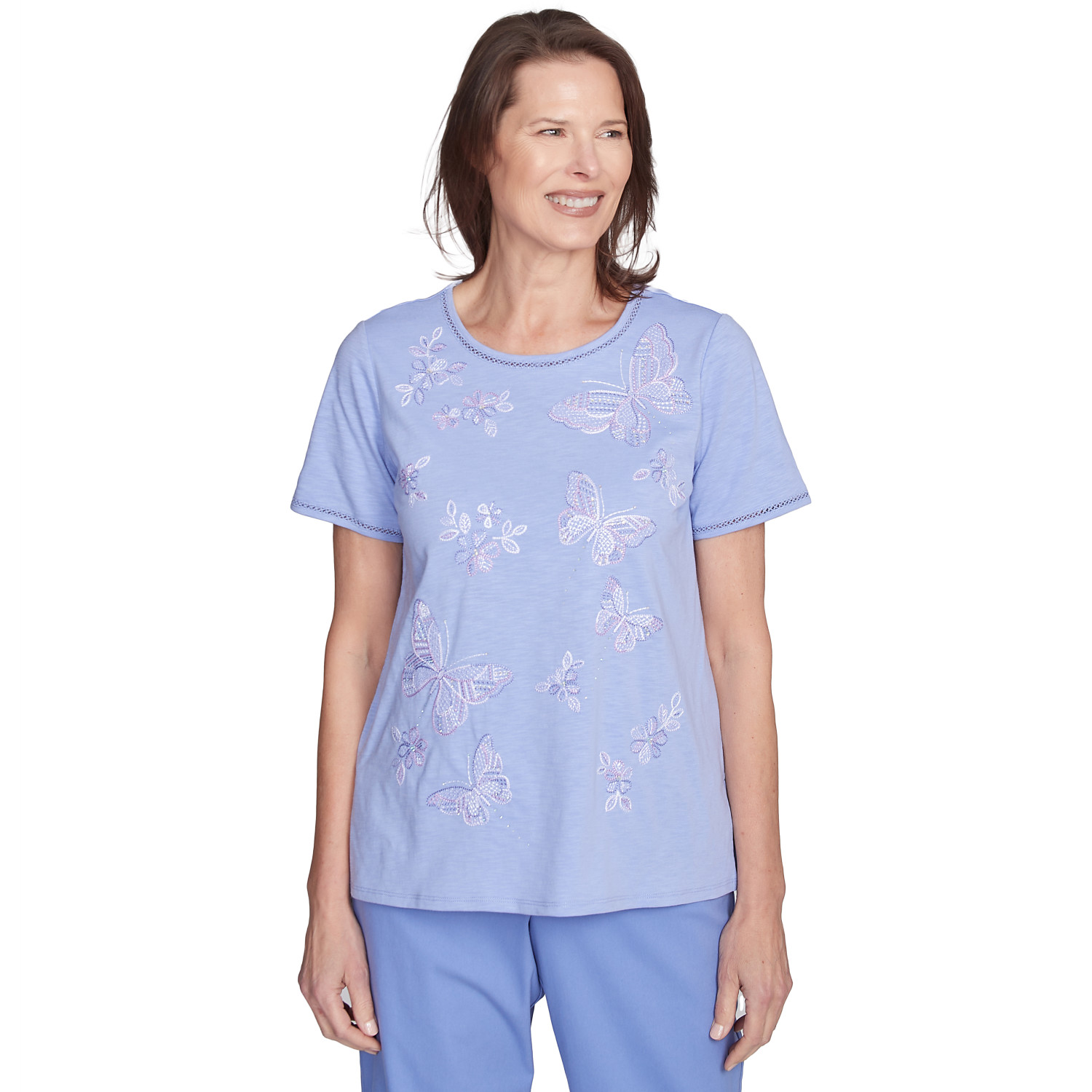 Women's Butterfly Embroidered Tee