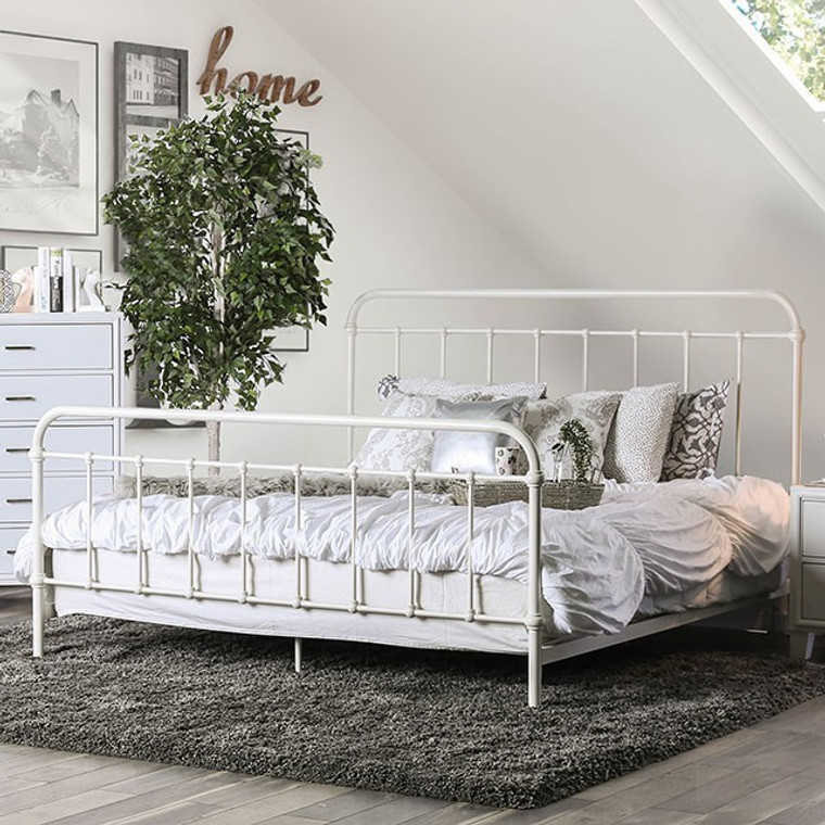 QUEEN BED WHITE - 78081