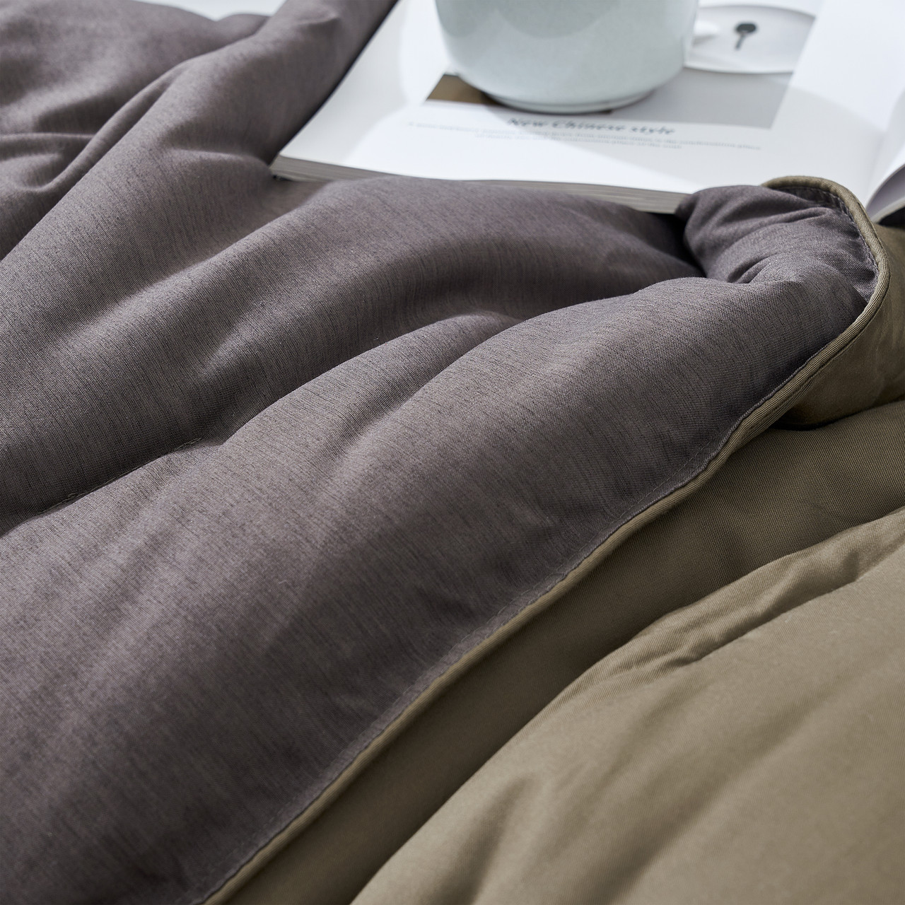 Ice Panda - Coma Inducer® Oversized Cooling Comforter - Chocolate