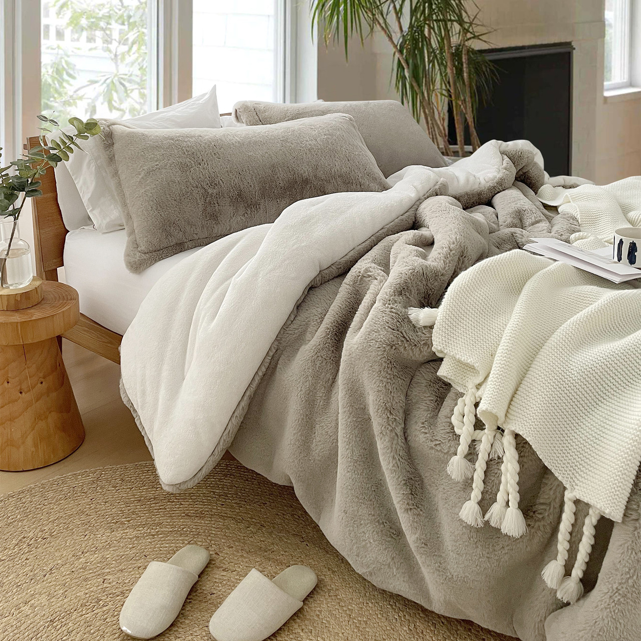 Coma Inducer® Oversized Comforter - Chunky Bunny - Stone Taupe