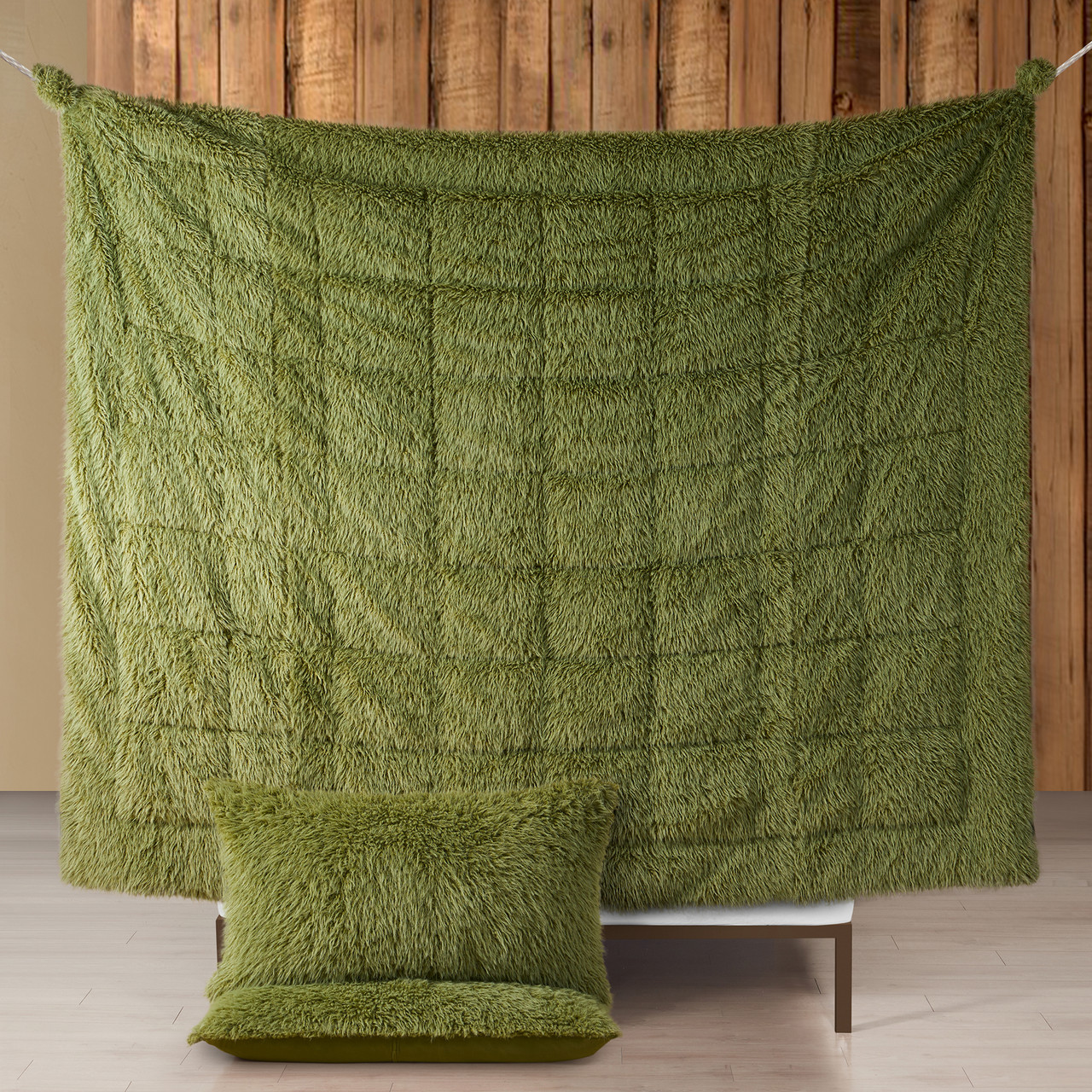 ふーちゃん様 オーダー スモーキーグリーン リース 50cm Grassy Knoll - Coma Inducer® Oversized Comforter - Green