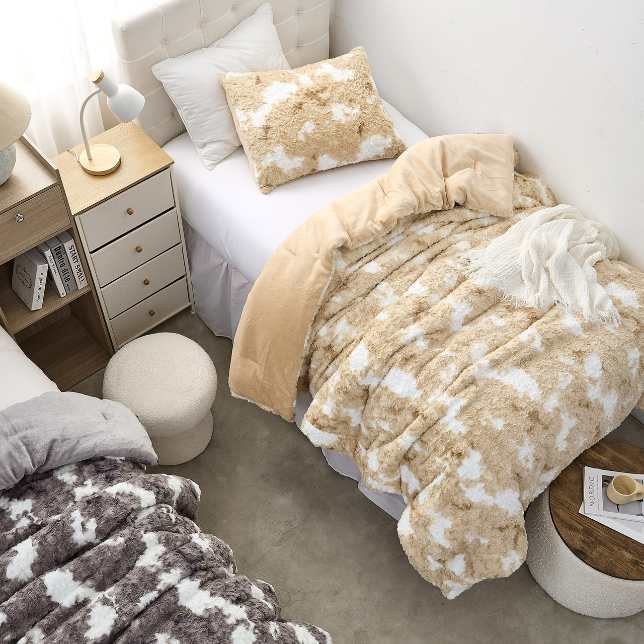 Moonbaby　コラーゲンブースター×3本 Puppy Love® - Coma Inducer® Oversized Comforter Set - Tan and White