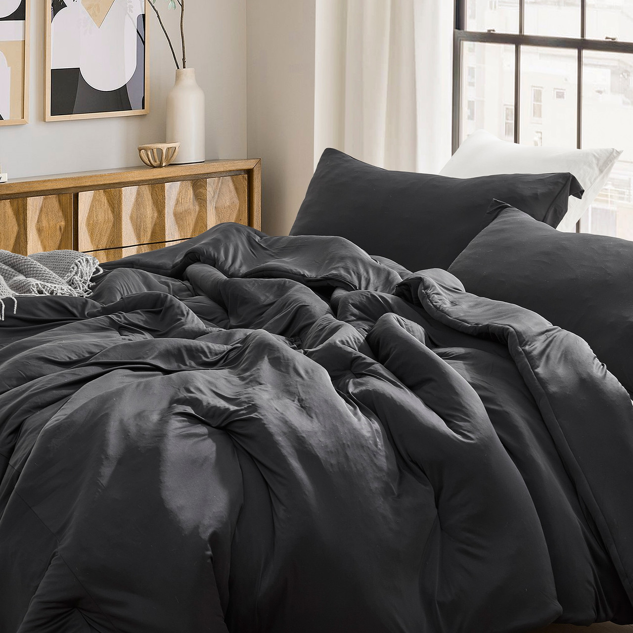 Cold Black Night - Coma Inducer® Oversized Comforter Set - Black