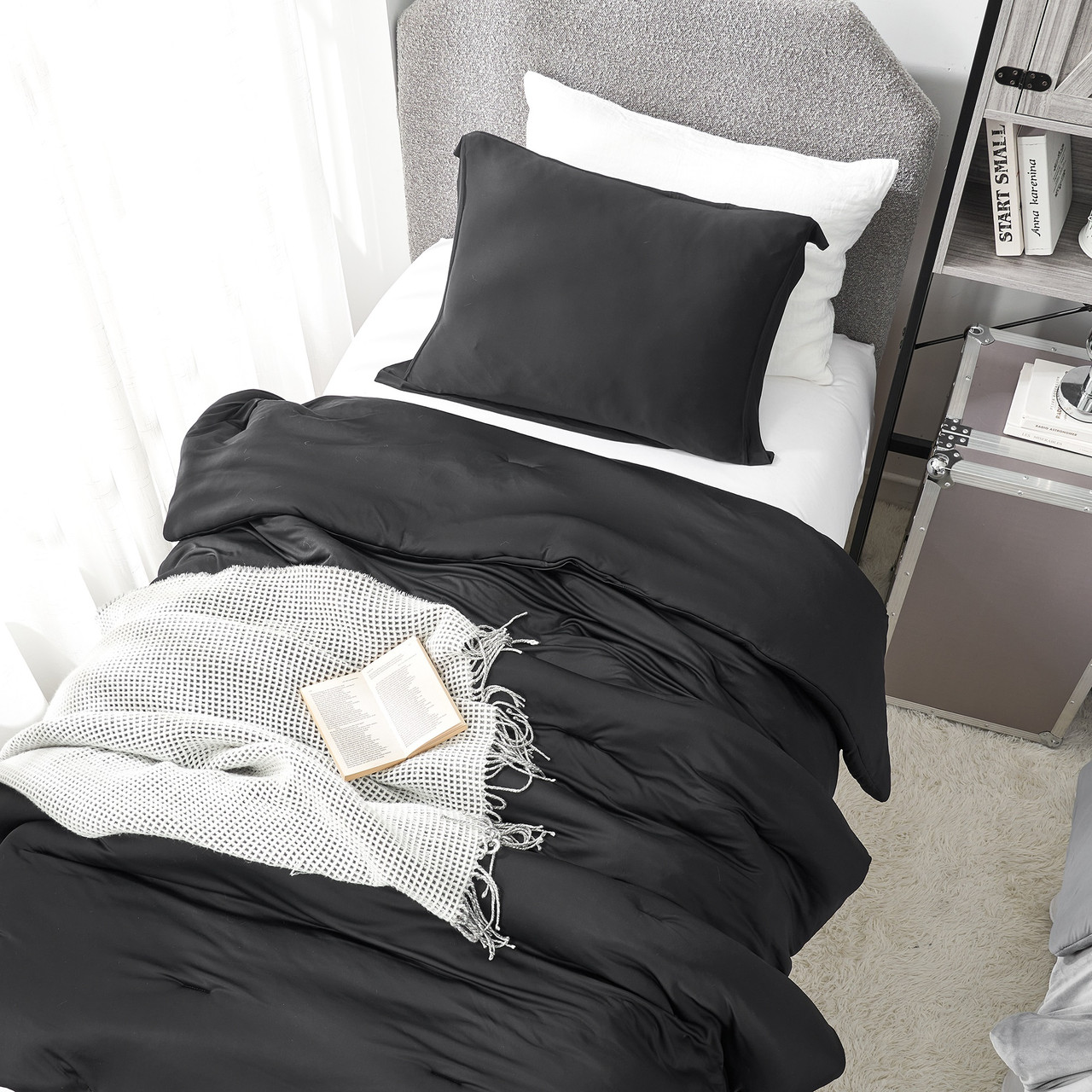 Cold Black Night - Coma Inducer® Oversized Comforter Set - Black