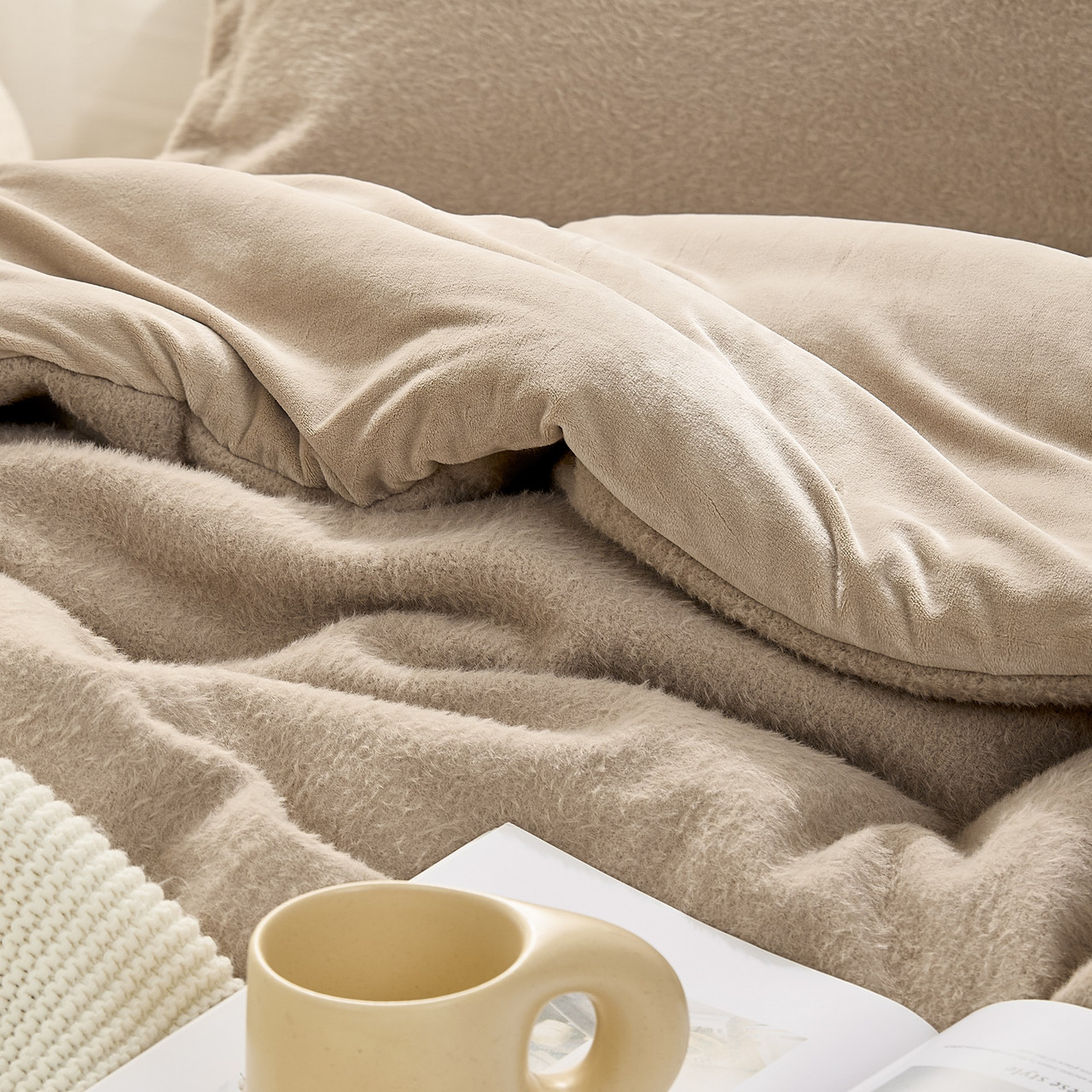 You Feel Me - Coma Inducer® Oversized Comforter Set - Tan Taupe