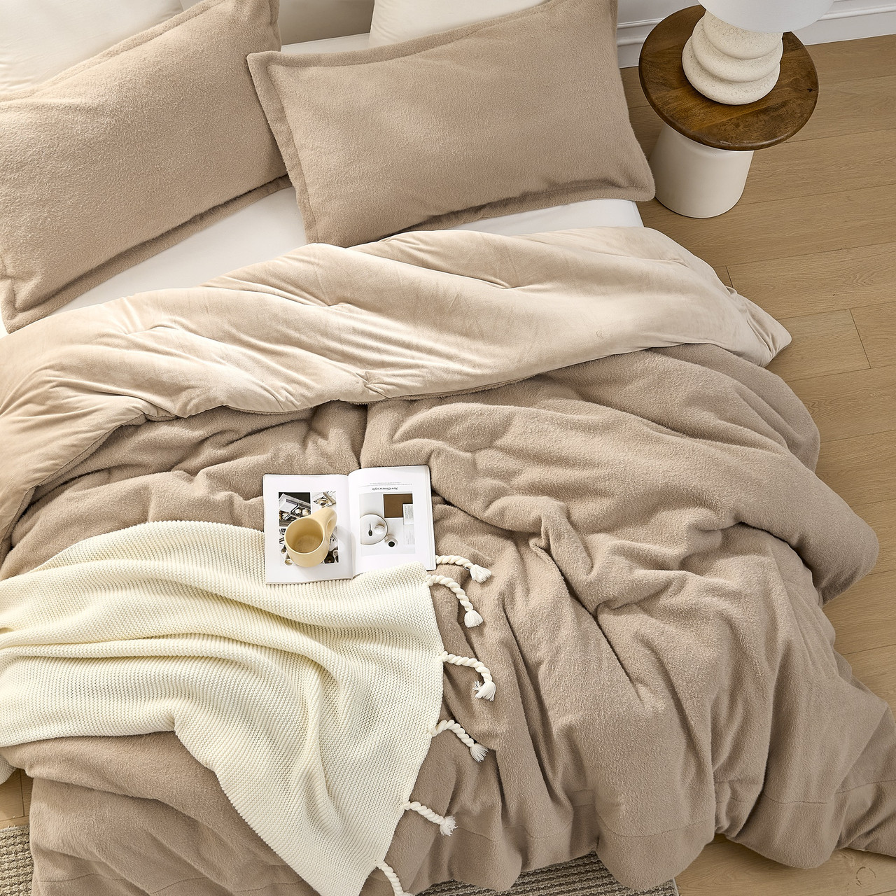 You Feel Me - Coma Inducer® Oversized Comforter Set - Tan Taupe