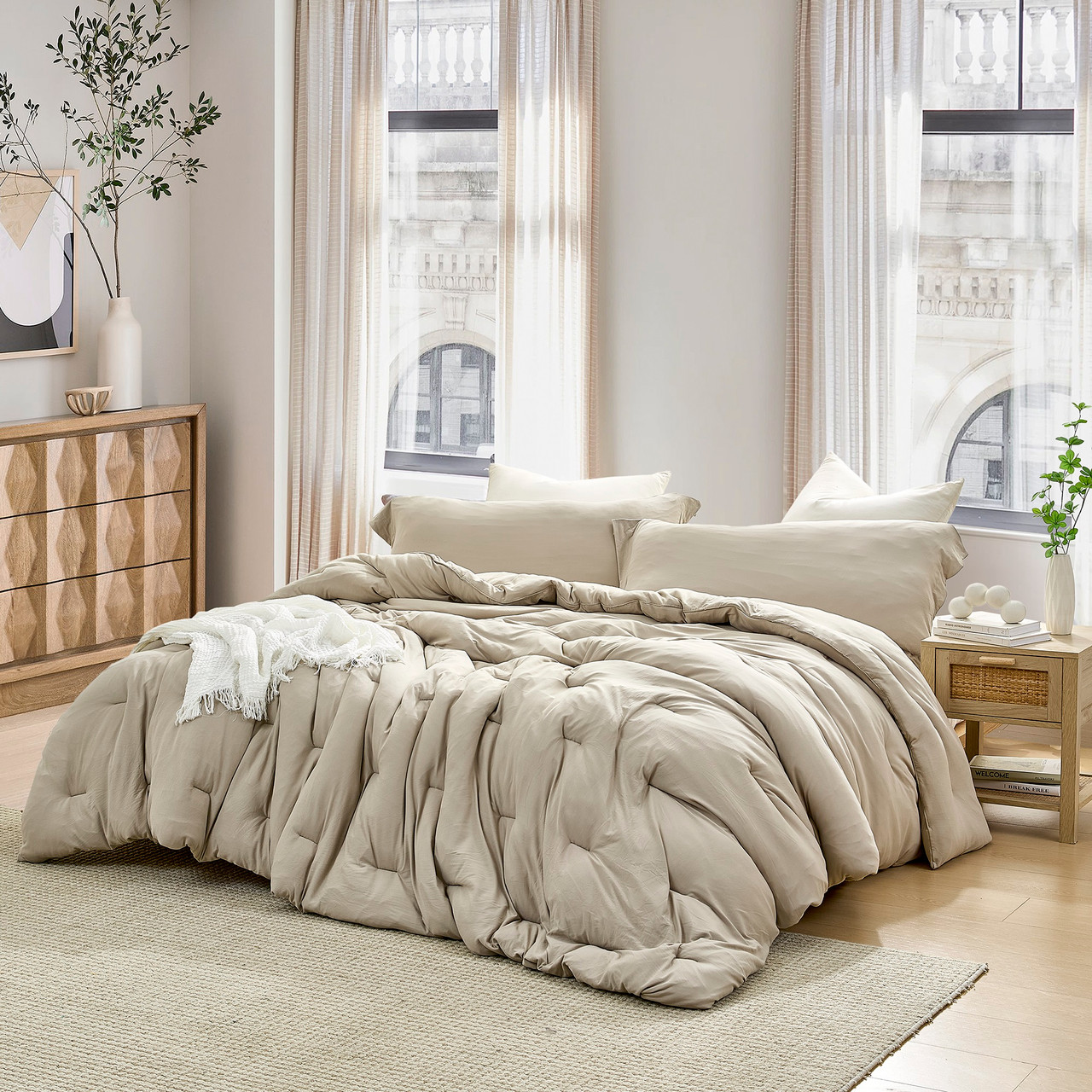 【euw】nuance quilting tulle outer / beige Summertime Thick® - Coma Inducer® Oversized Comforter Set - Island
