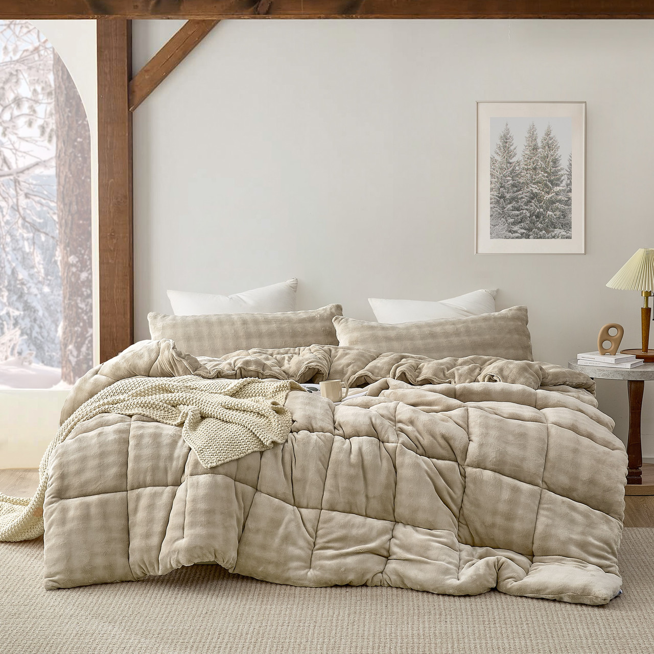 Git Puffy Cozy - Coma Inducer® Oversized Comforter Set - Timber Taupe
