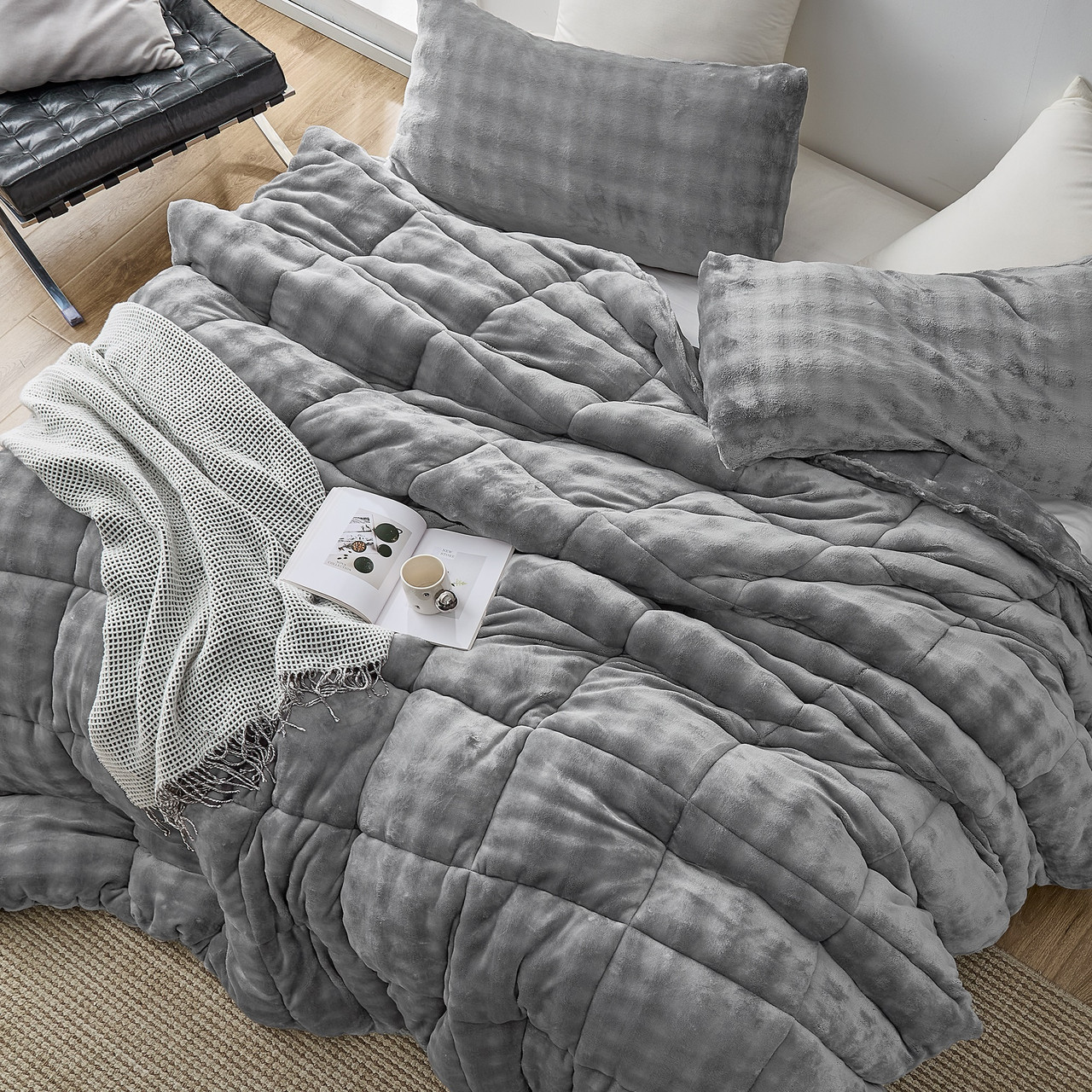 Git Puffy Cozy - Coma Inducer® Oversized Comforter Set - Frost Gray
