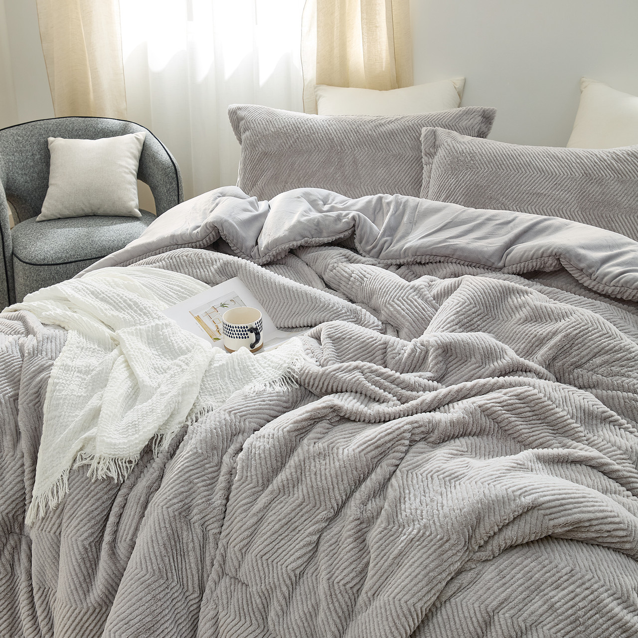 Peak of Cozy® - Coma Inducer® Oversized Comforter - Steeple Gray