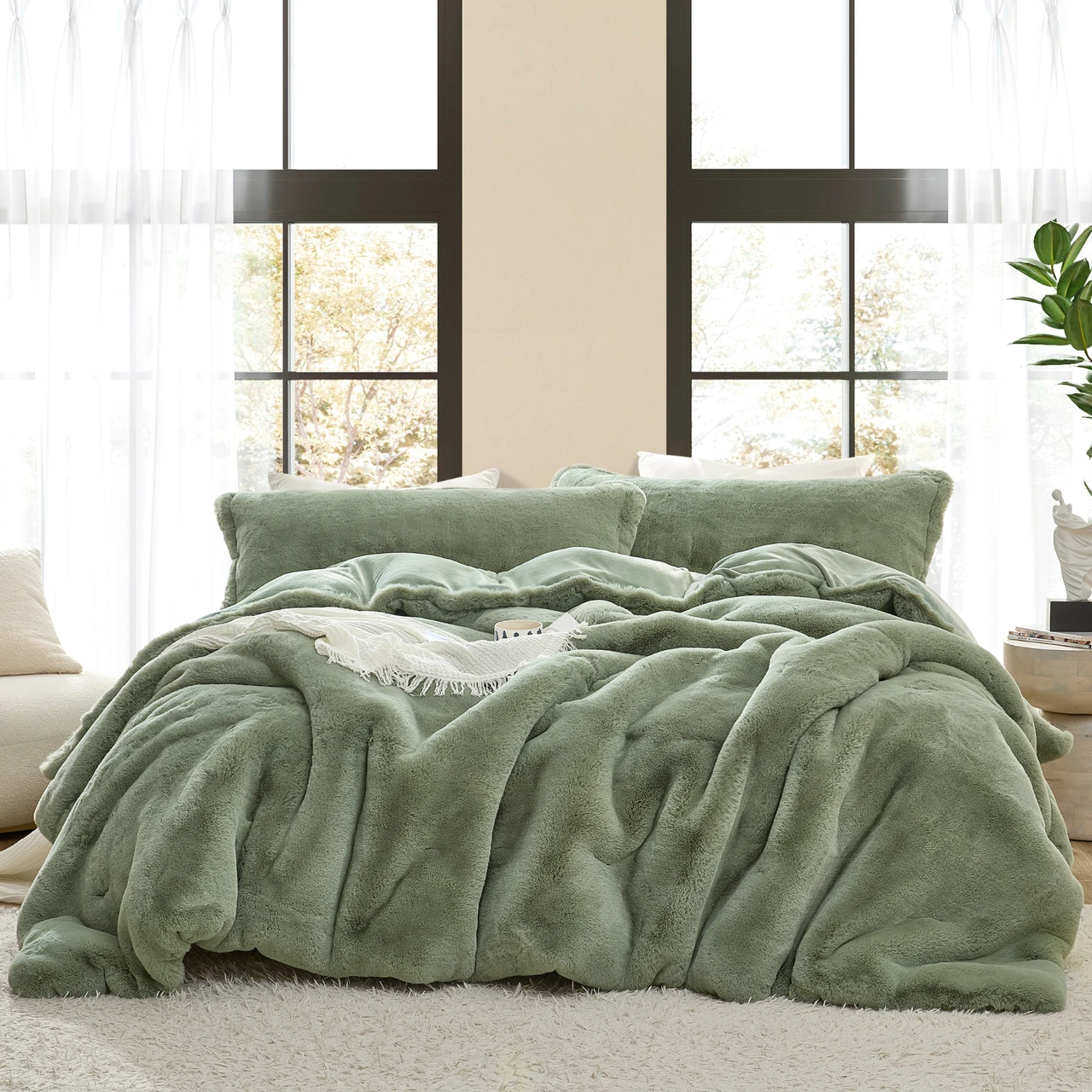 1,100 Bunnies - Coma Inducer® Oversized Comforter Set - Calming Sage
