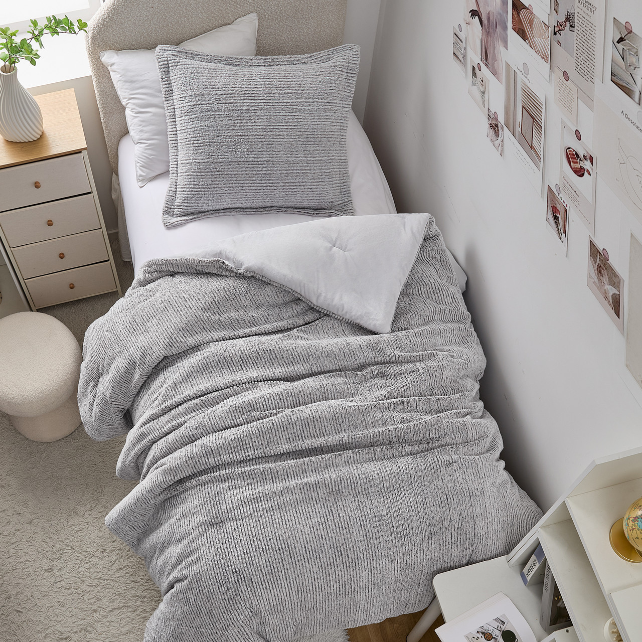 Glacier Frost - Coma Inducer® Oversized Comforter Set - Snowy Gray