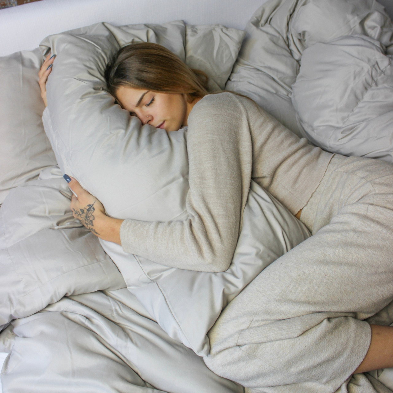 Fluff Cloud Compact シルバー　スムースグレー　セット Snorze® Cloud Comforter - Coma Inducer® - Silver Cloud