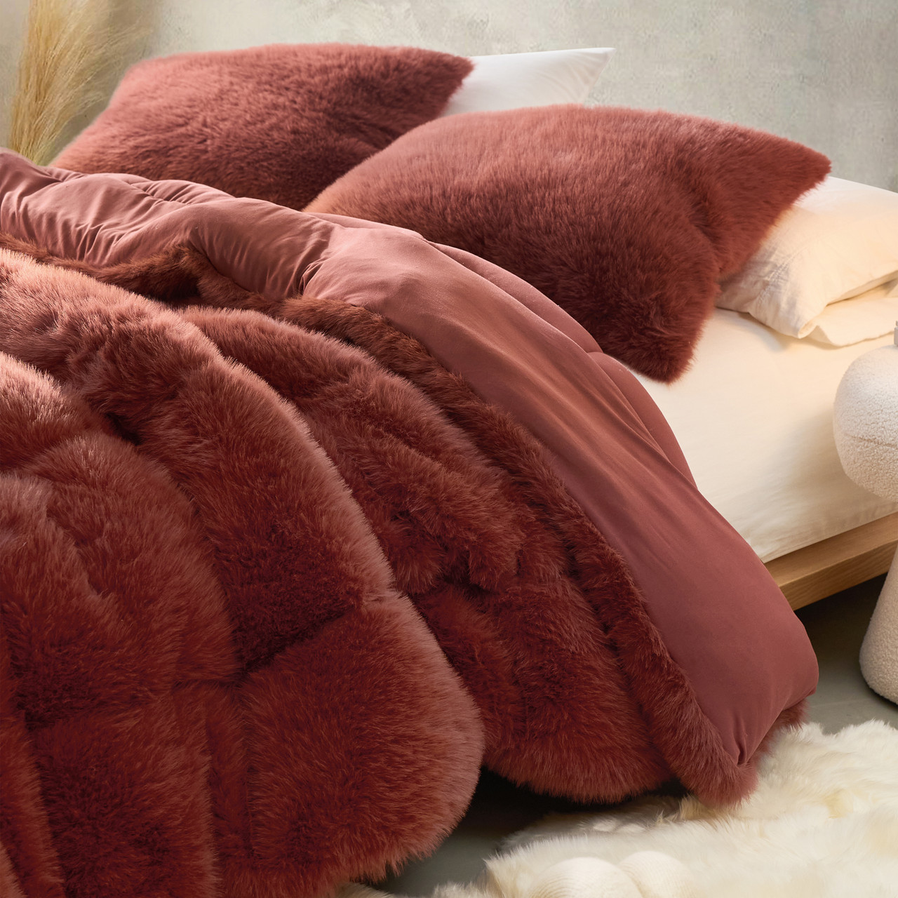 Winter Thick - Coma Inducer Oversized Queen Comforter - Burgundy Chocolate  Brown Bedding Set