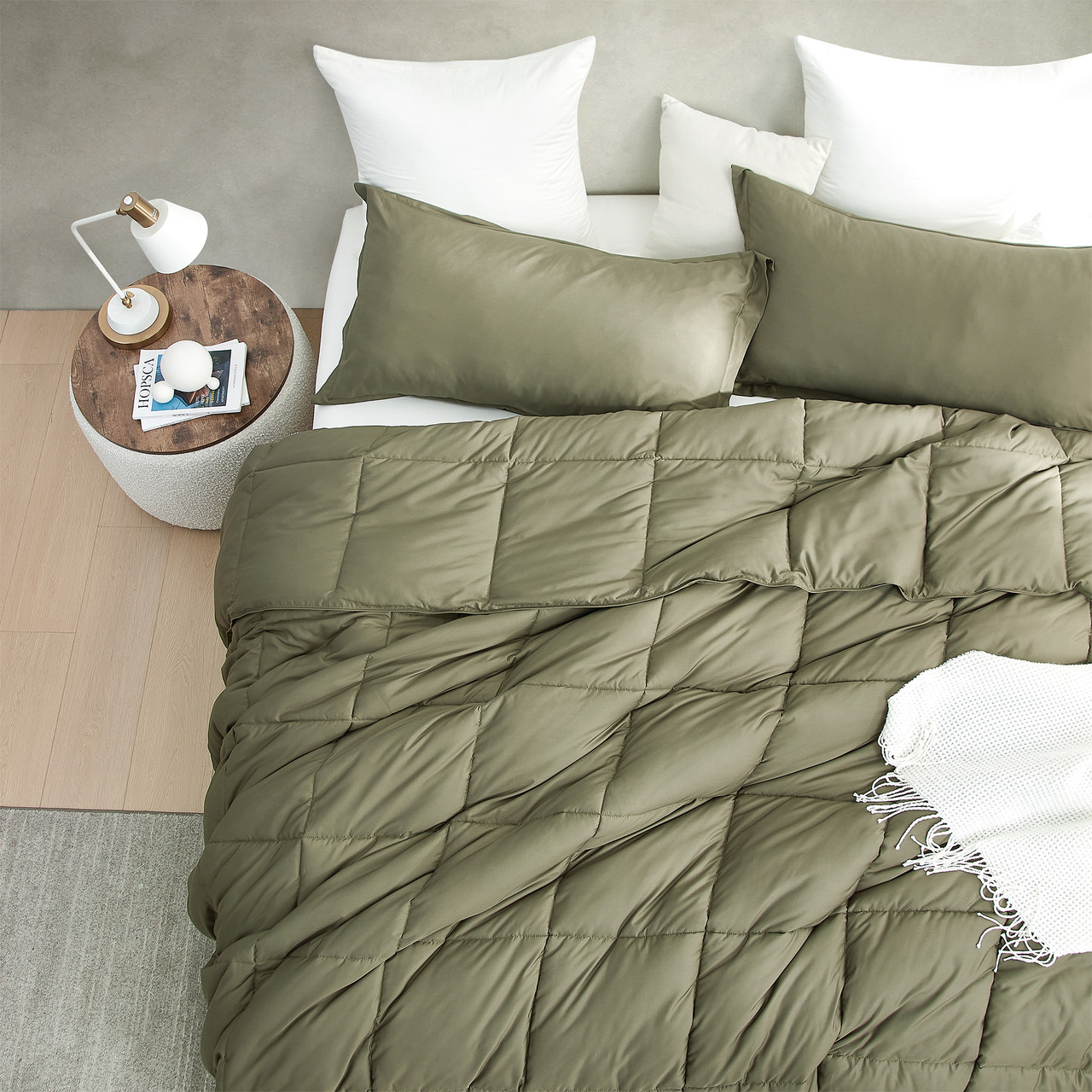 Snorze Cloud Comforter - Coma Inducer Ultra Cozy Bamboo - Oversized  Comforter in Burnt Olive