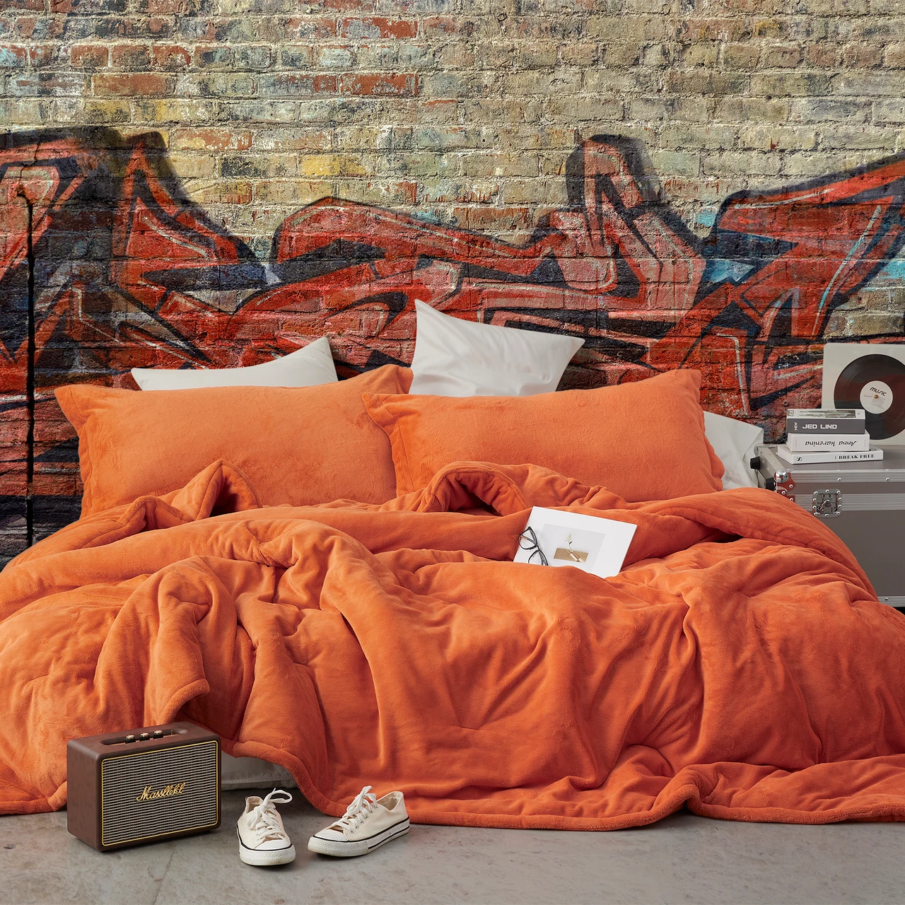Truly Soft Reversible 3-Piece Peach Polyester King Comforter Set CS1656PEKG-1700 - The Home Depot