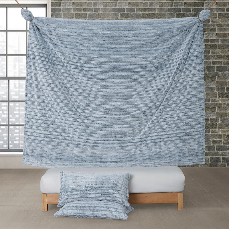 Softer than Soft - Coma Inducer® Oversized Comforter - Frosted Navy Stripe