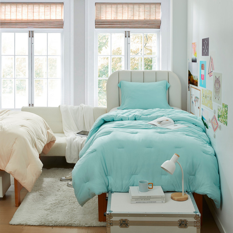 Bamboo Glacier - Coma Inducer® Oversized Comforter - Frosty Eggshell Blue