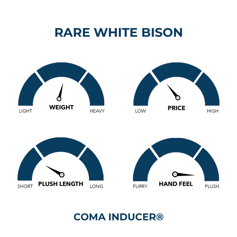 Rare White Bison - Coma Inducer® Oversized Comforter - Tundra White