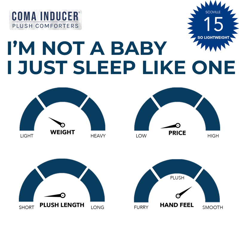 I'm Not a Baby, I Just Sleep Like One - Coma Inducer® Comforter - Gunmetal Navy