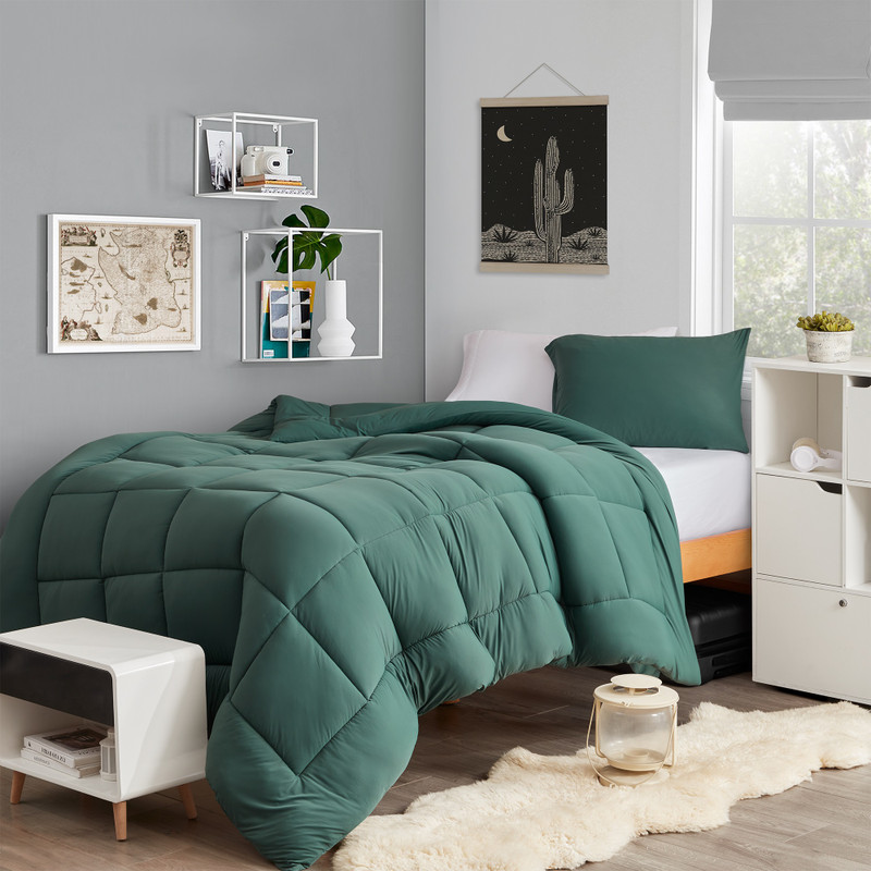 Trendy Green Twin, Full, Queen, or King Bedding True Oversized Bedding Dimensions for King Pillow Top Mattresses